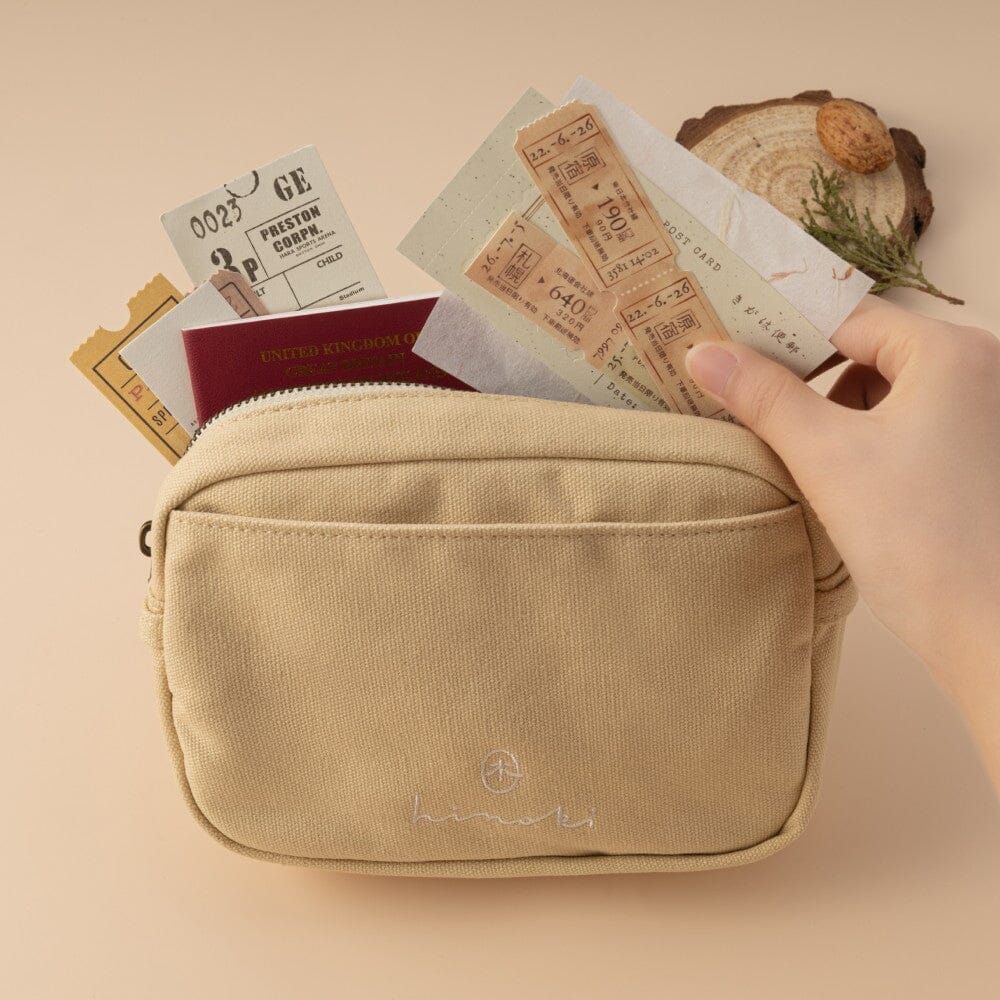 Hinoki - Cream Canvas Travel Pouch - Image 7