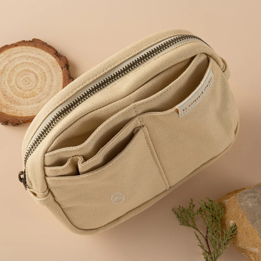 Hinoki - Cream Canvas Travel Pouch - Image 8