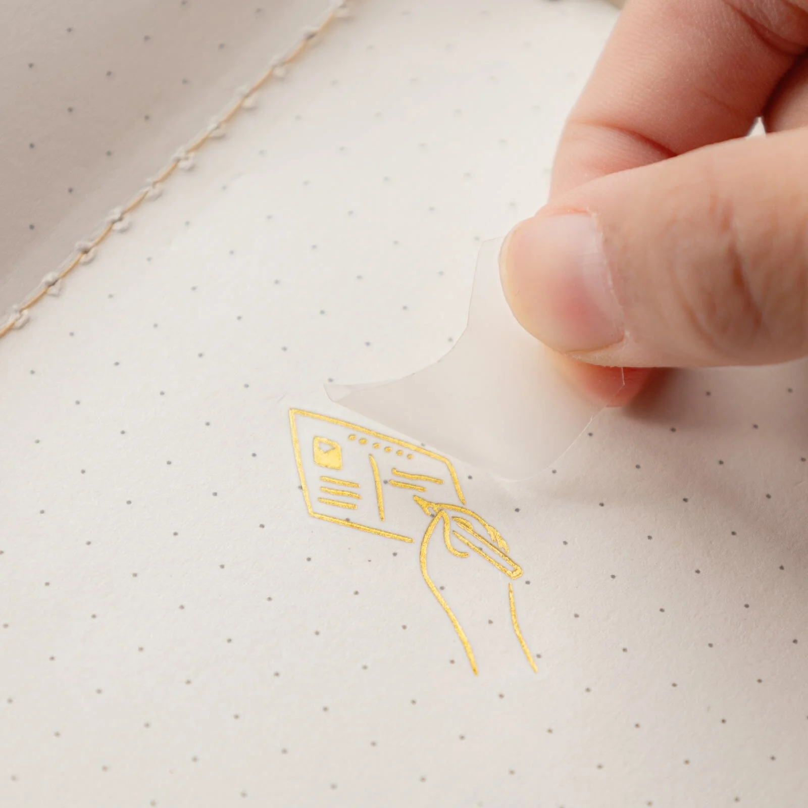 Hinoki - ‘Daily Essentials’ Gold Foil Print-On Sticker Set - Image 4