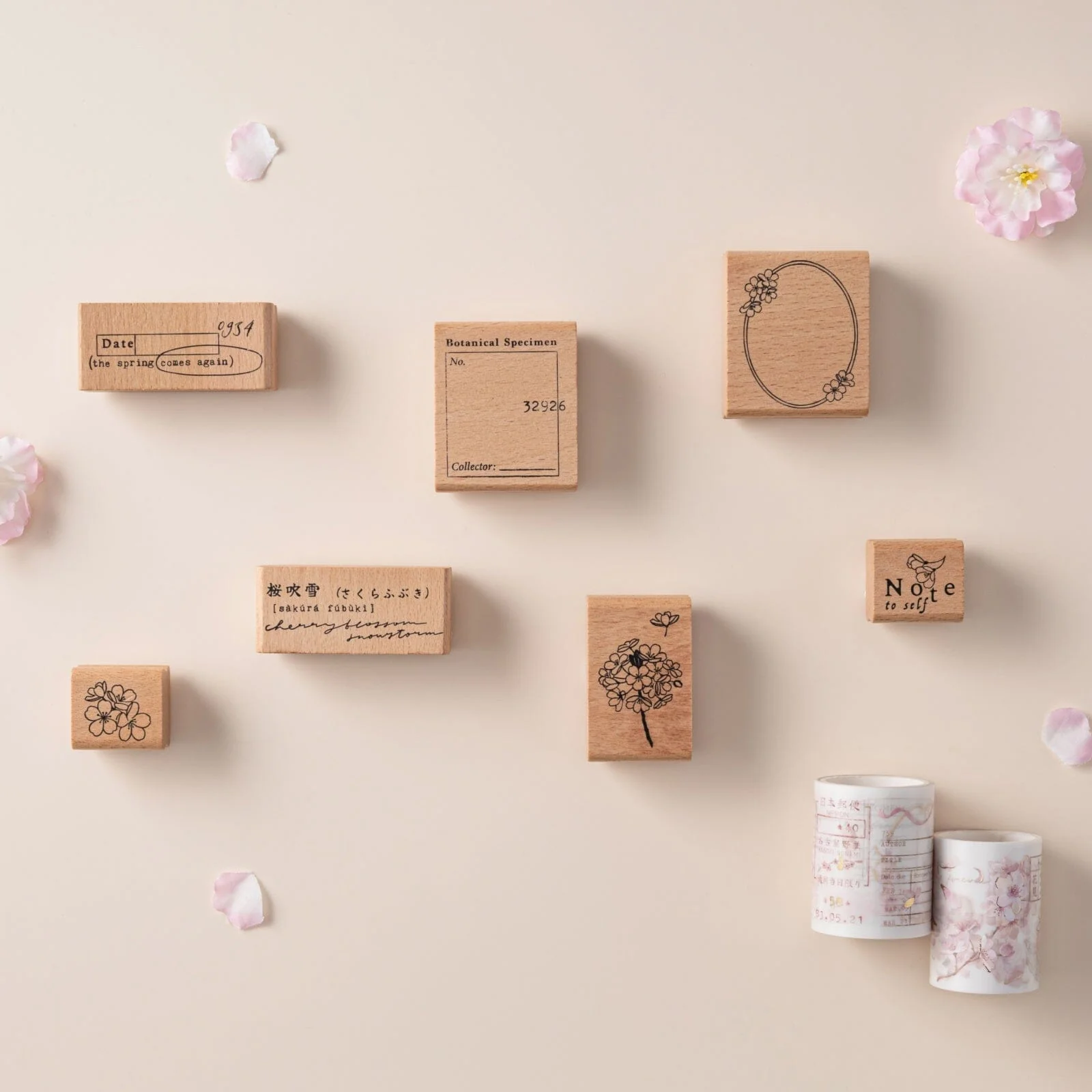 Hinoki - ‘Into the Blossom’ Wooden Stamps Set - Image 15