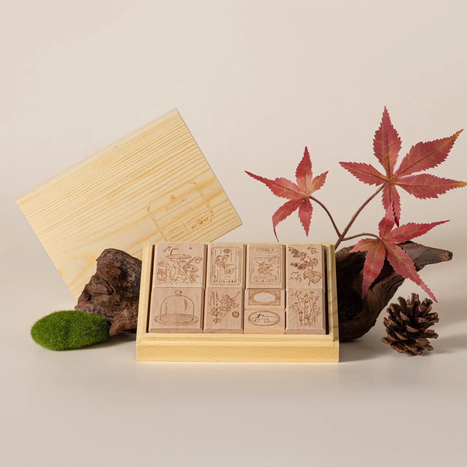 Hinoki - ‘Into the Fall’ Engraved Wooden Stamps Set - Image 15