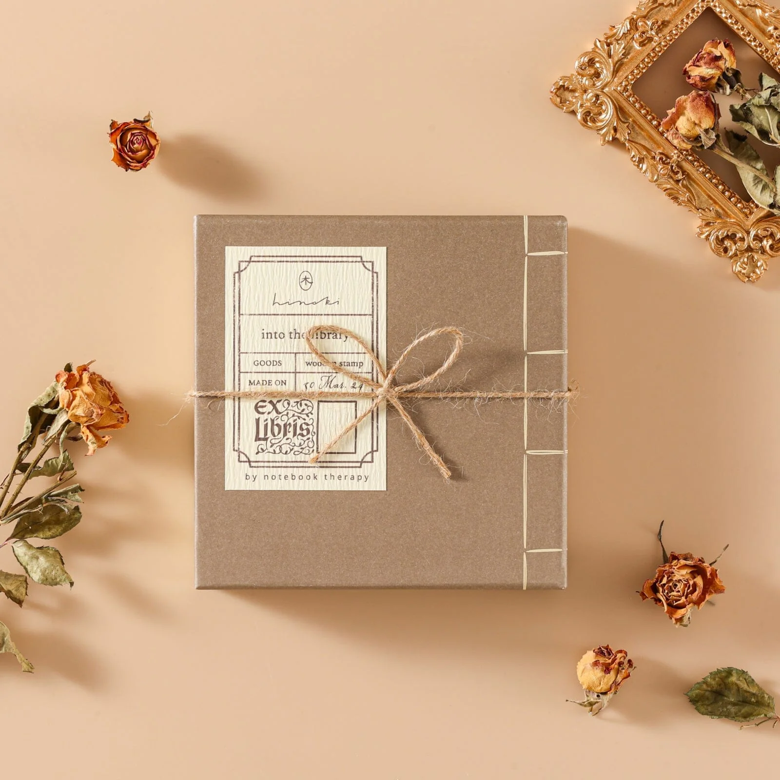 Hinoki - ‘Into the Library’ Engraved Wooden Stamp Set - Image 2