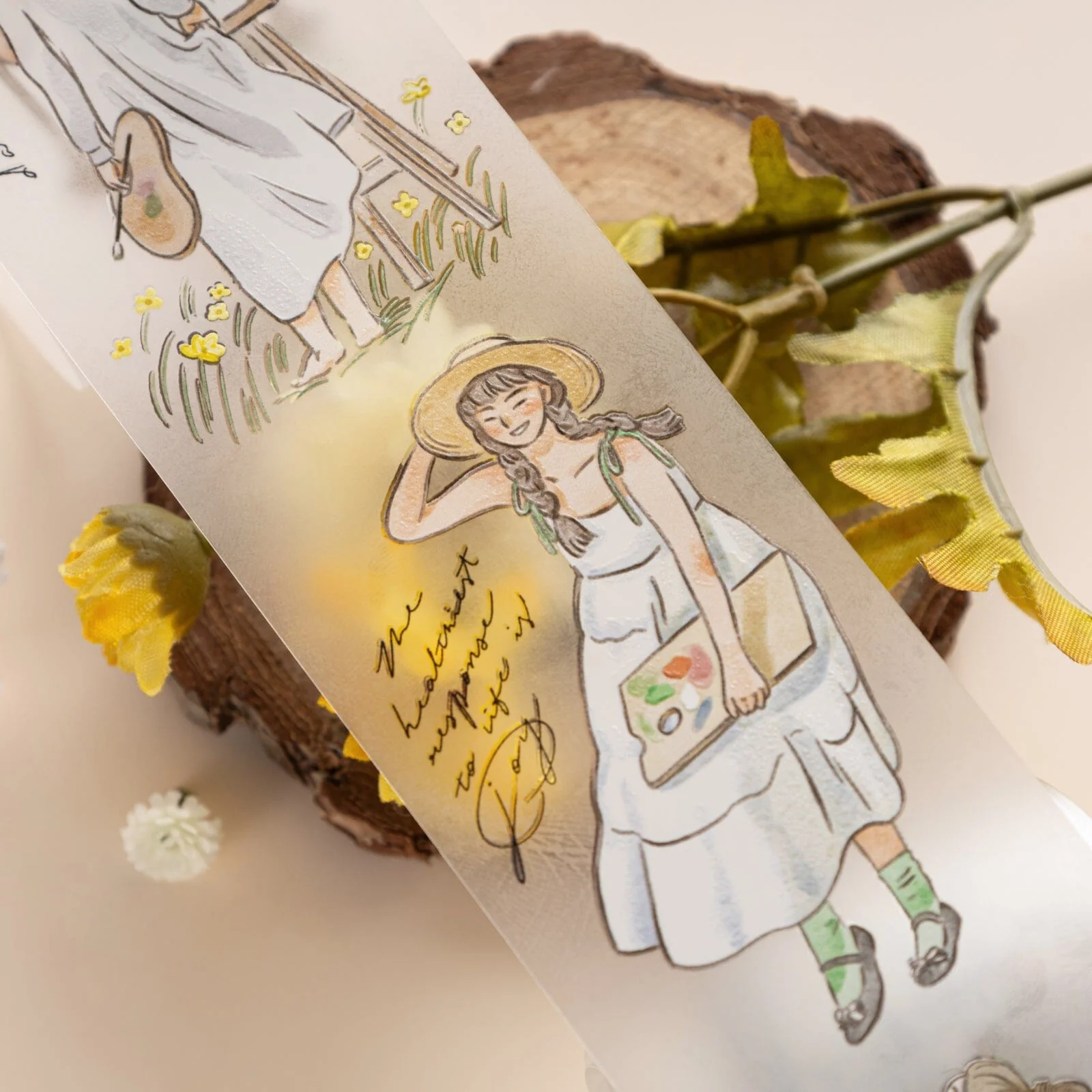Hinoki - ‘Into the Meadow’ PET Decorative Tape - Summer Girls - Image 2