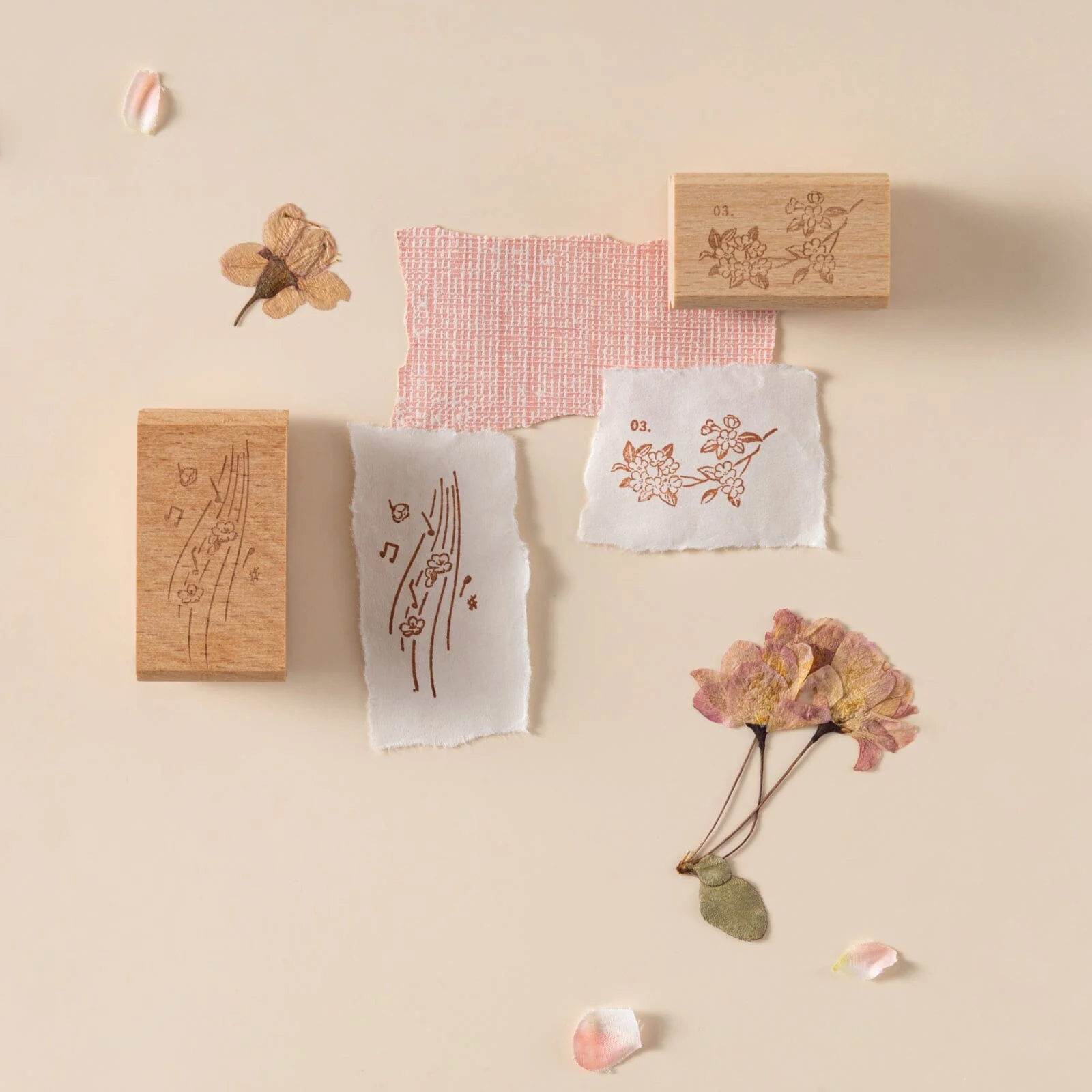 Hinoki - ‘Into the Song' Engraved Wooden Stamps Set - Image 7