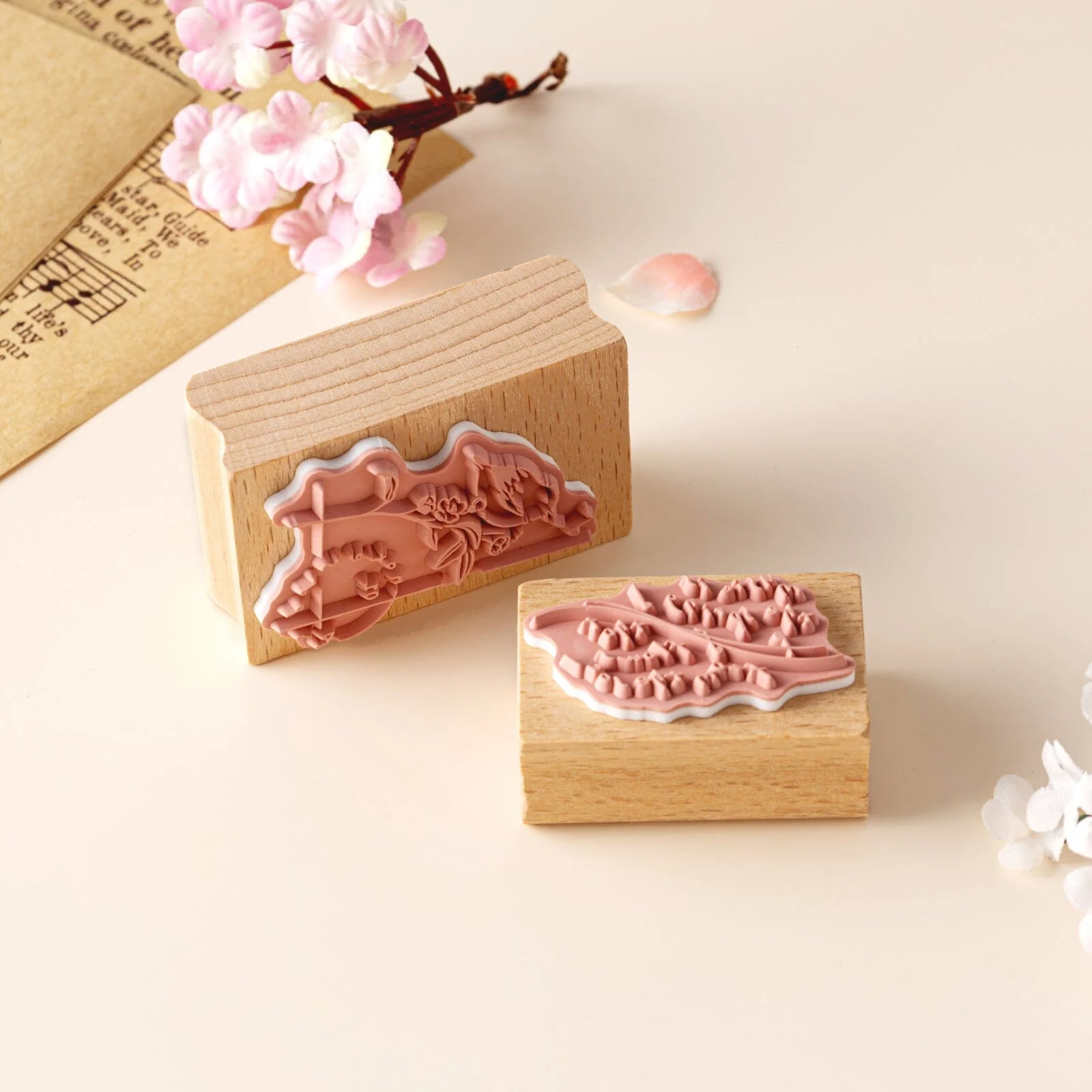 Hinoki - ‘Into the Song' Engraved Wooden Stamps Set - Image 9