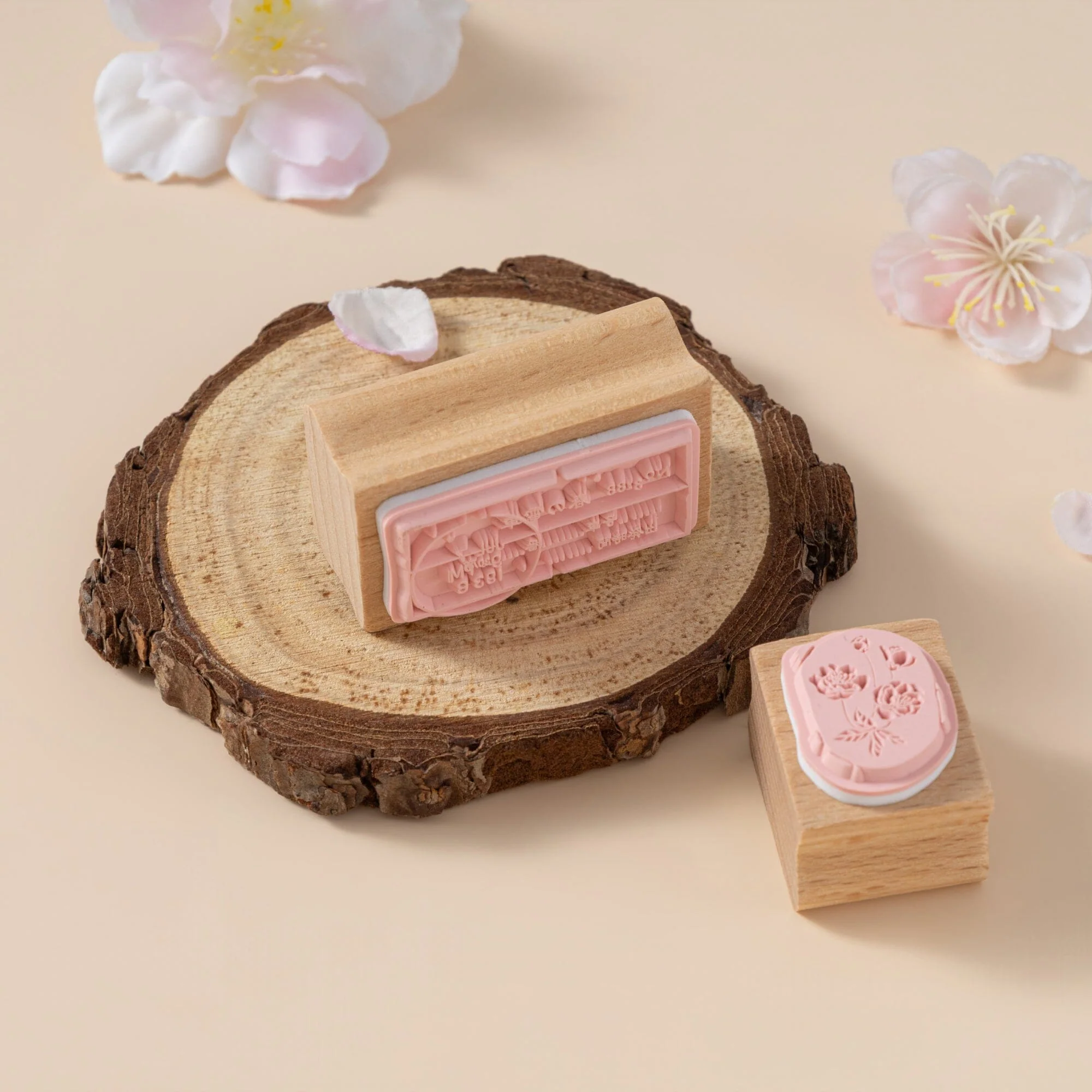 Hinoki - ‘Into the Spring’ Engraved Wooden Stamp Set - Image 5