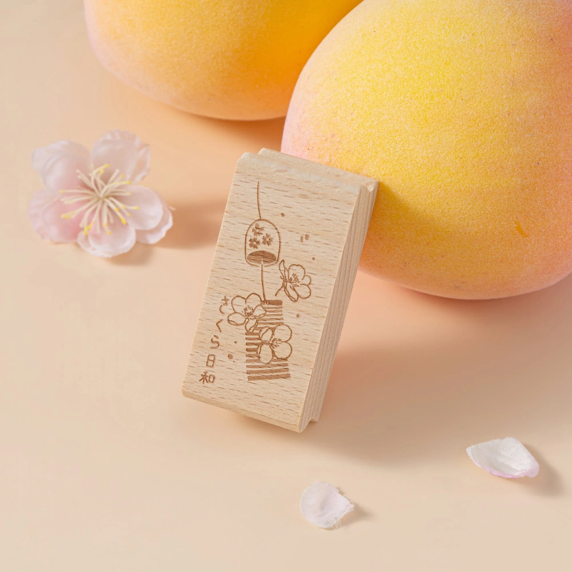 Hinoki - ‘Into the Spring’ Engraved Wooden Stamp Set - Image 7