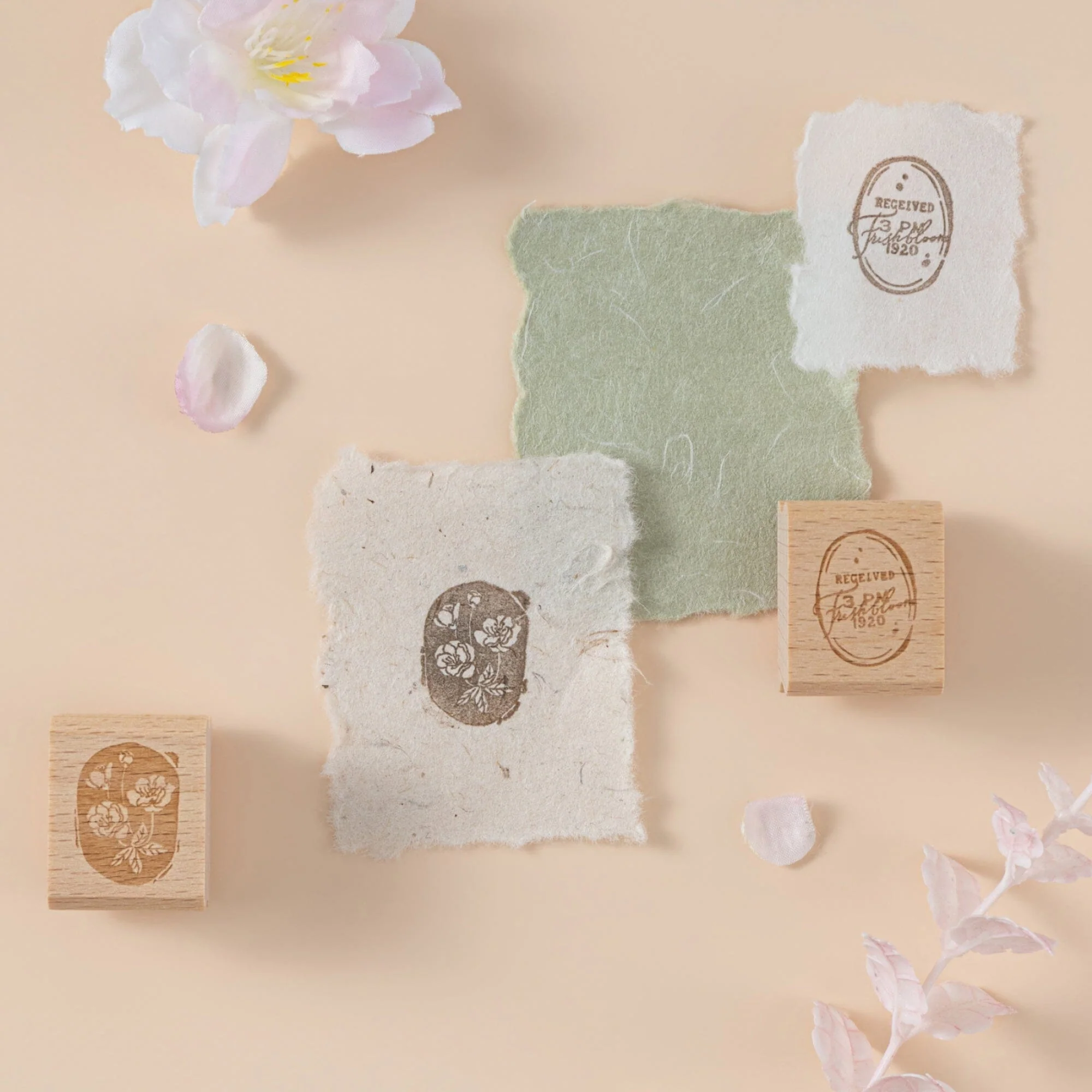 Hinoki - ‘Into the Spring’ Engraved Wooden Stamp Set - Image 8
