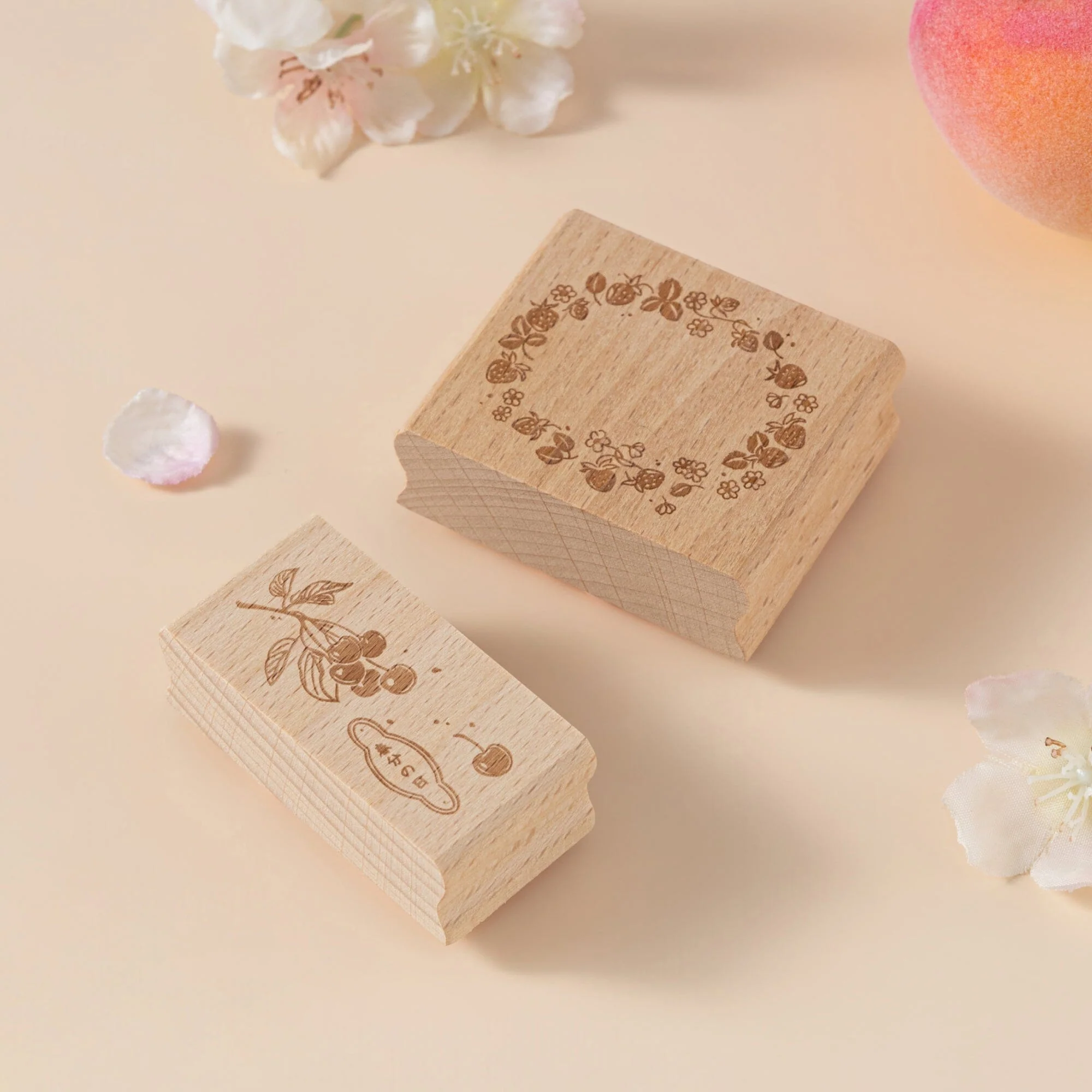 Hinoki - ‘Into the Spring’ Engraved Wooden Stamp Set - Image 9