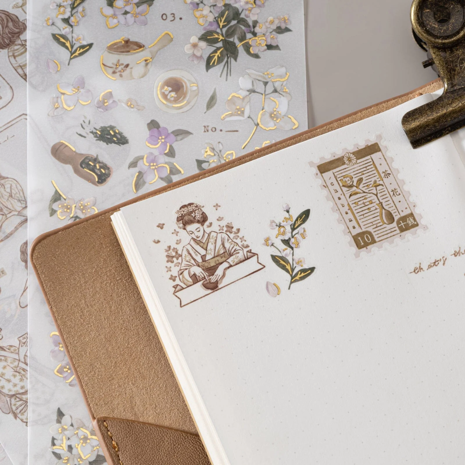 Hinoki - ‘Into the Tea Room’ Print-On Sticker Set - Image 4