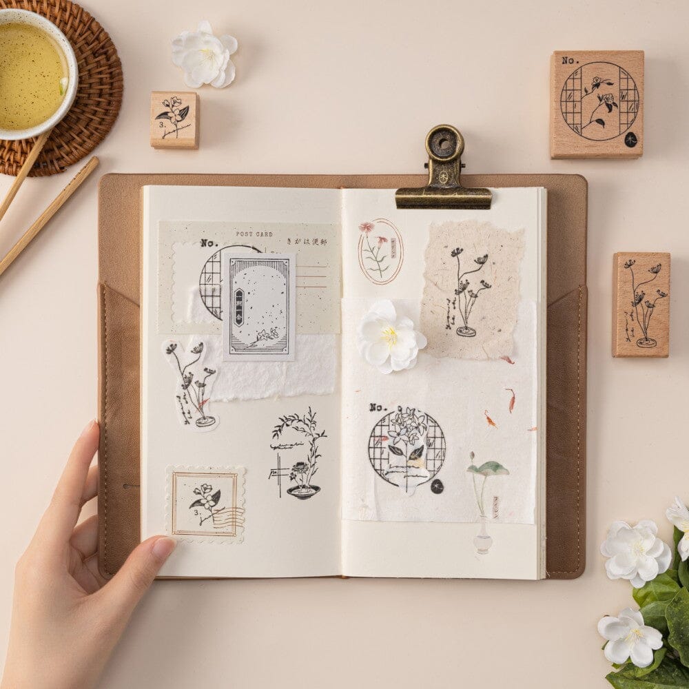 Hinoki - ‘Into the Tea Room' Wooden Stamps - Image 4