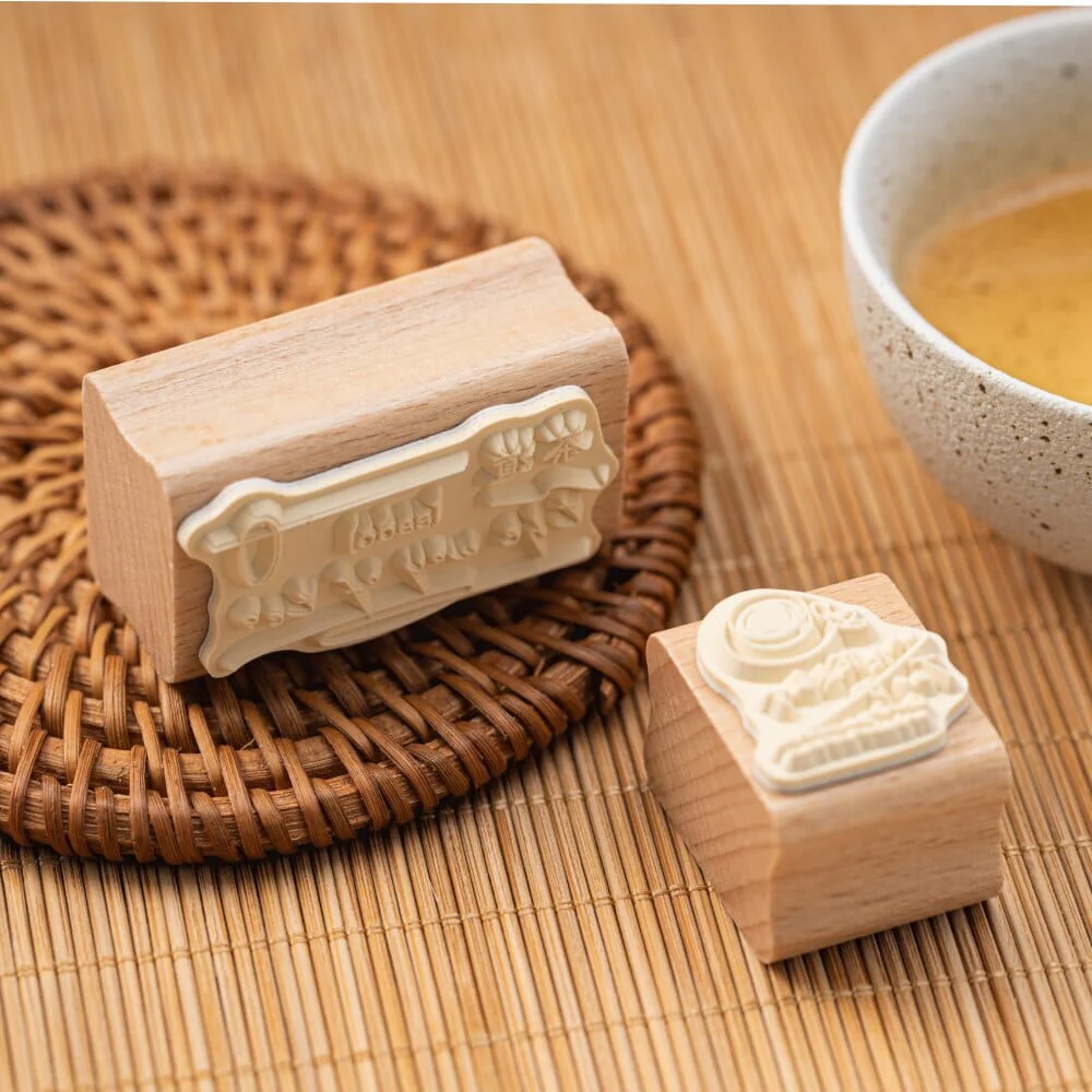 Hinoki - ‘Into the Tea Room' Wooden Stamps - Image 6