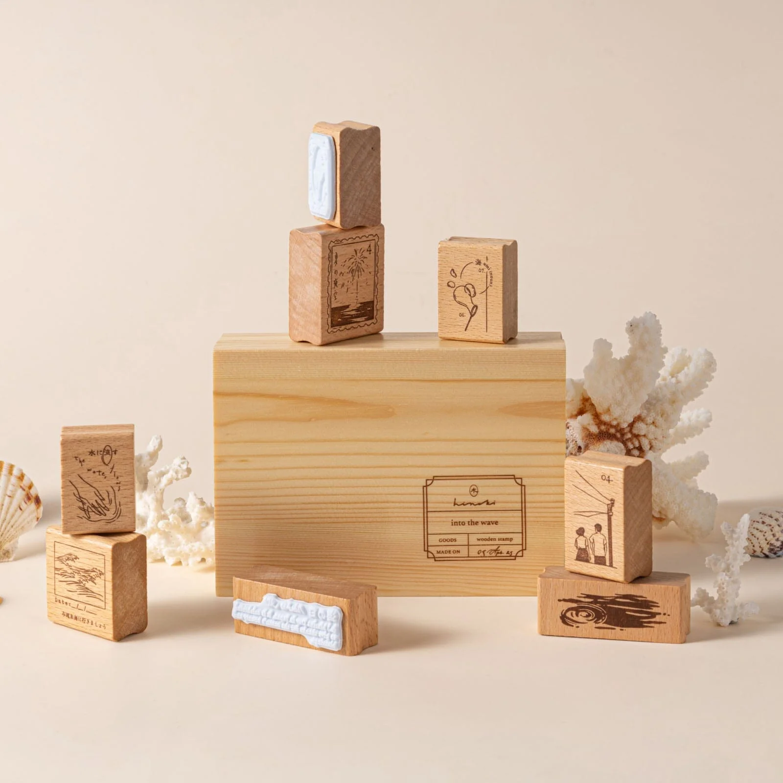 Hinoki - ‘Into the Wave’ Wooden Stamps Set - Image 8