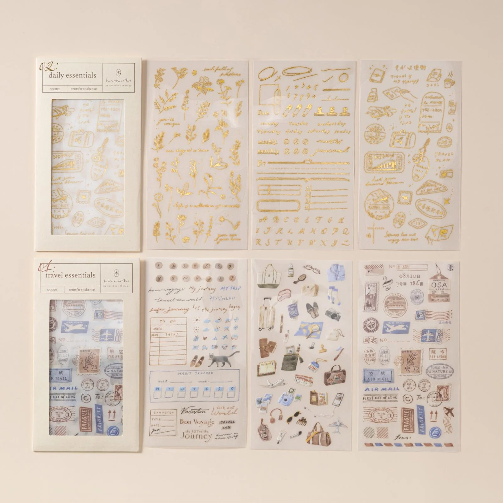 Hinoki - ‘Travel Essentials’ Print-On Sticker Set - Image 11