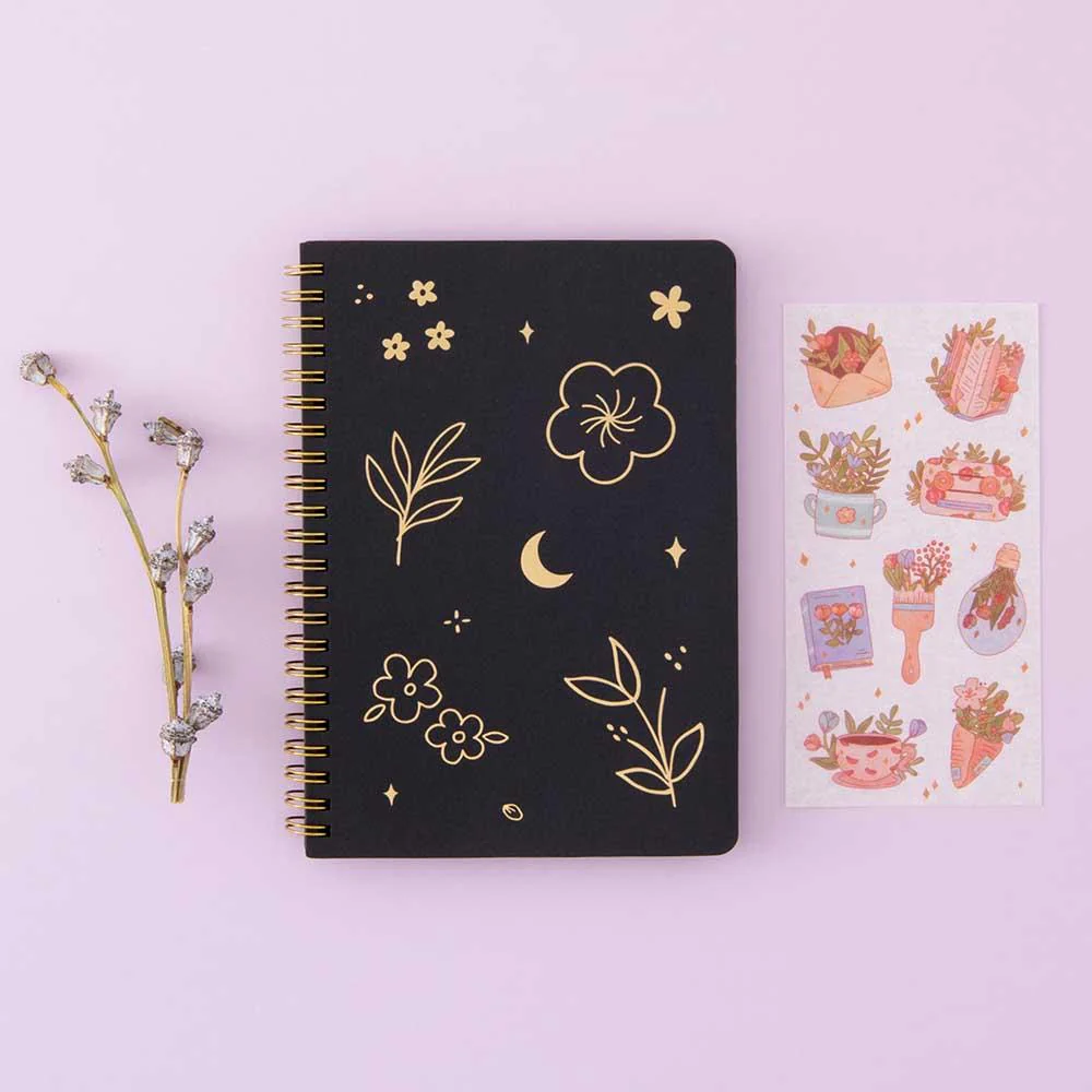Tsuki Black Paper Ringbound Bullet Journal ☾ - Image 2
