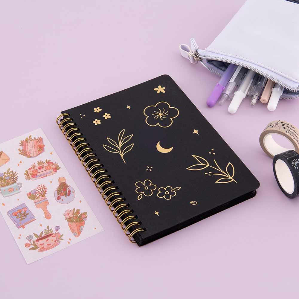 Tsuki Black Paper Ringbound Bullet Journal ☾ - Image 9