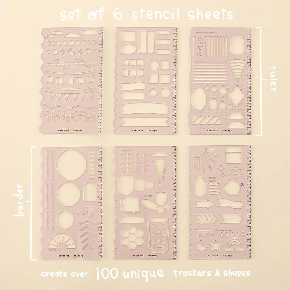 Tsuki Bullet Journal Stencil Set ☾ - Image 14