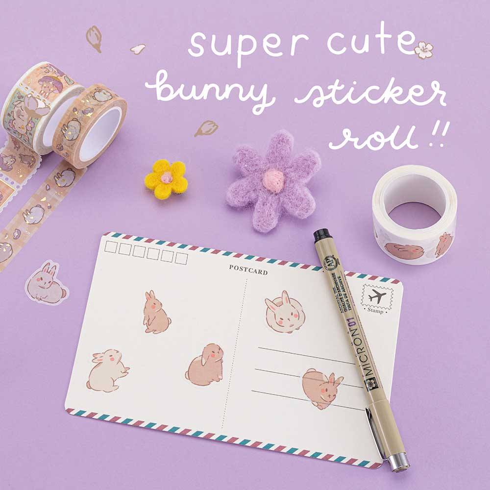 Tsuki ‘Bunny Blush’ Washi Tape Set ☾ x @blossom_bujo - Image 10