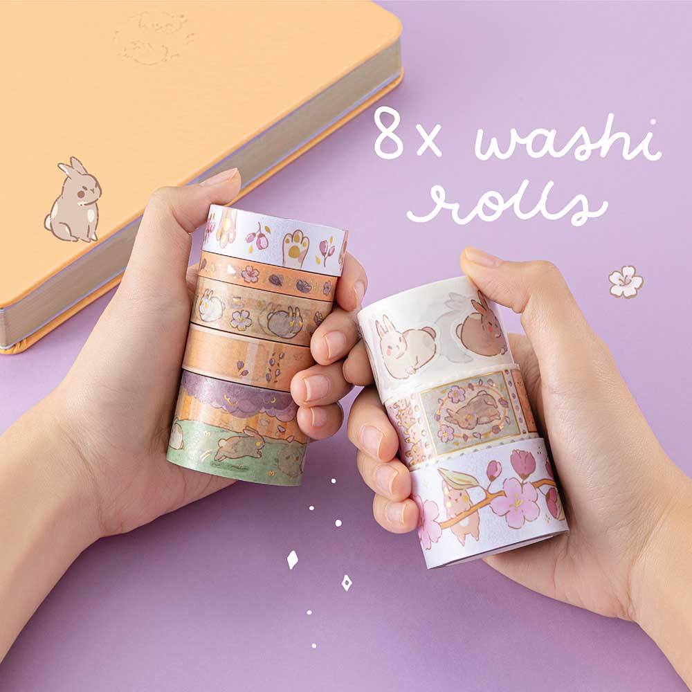 Tsuki ‘Bunny Blush’ Washi Tape Set ☾ x @blossom_bujo - Image 4