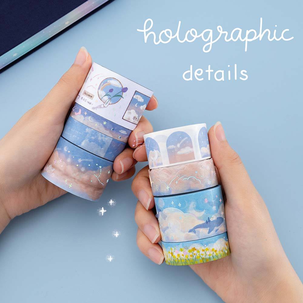 Tsuki ‘Cloud Dreamland’ Holographic Washi Tape Set ☾ - Image 3