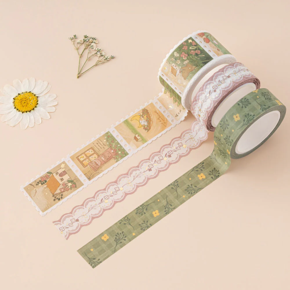 Tsuki ‘Cottage Friends’ Washi Tape Set ☾ - Image 11