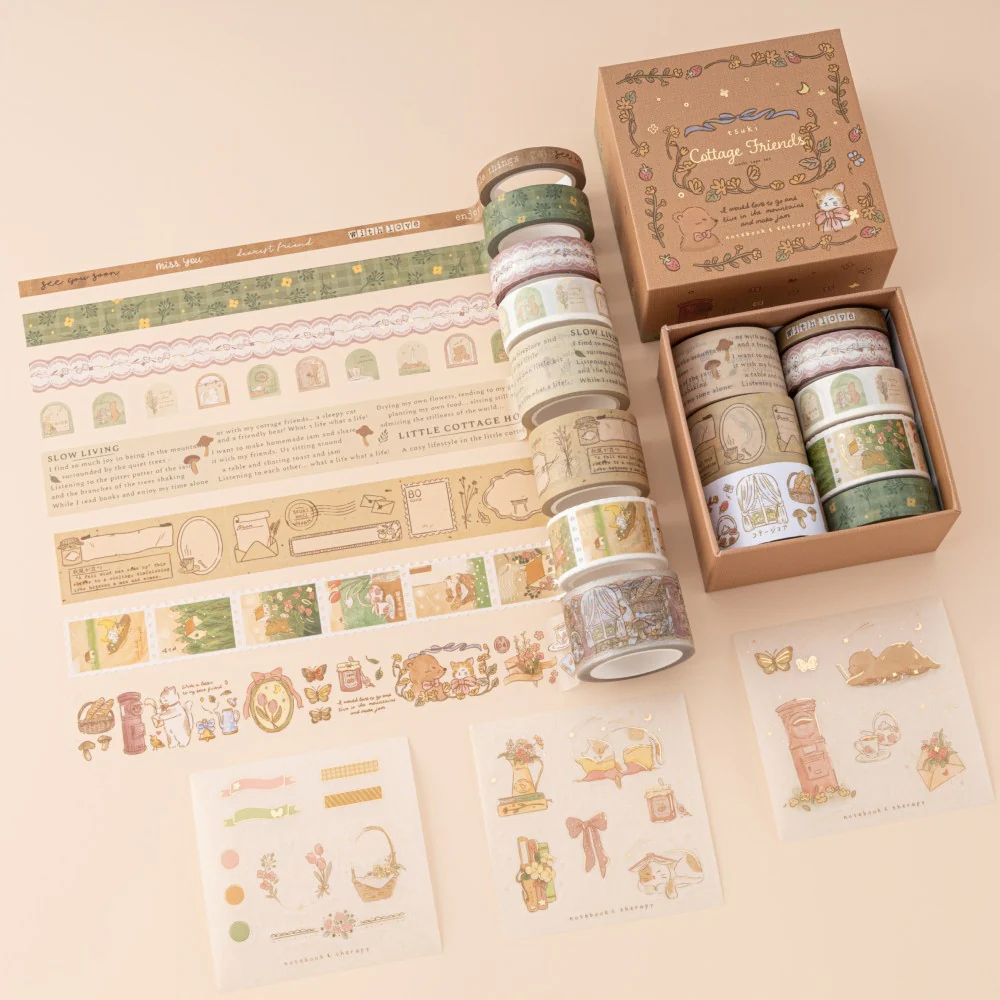 Tsuki ‘Cottage Friends’ Washi Tape Set ☾ - Image 15