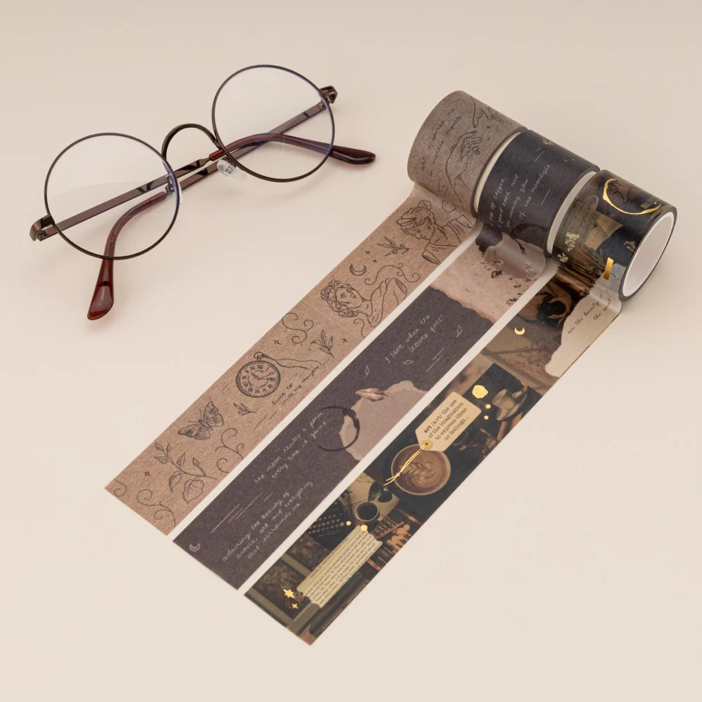 Tsuki ‘Dark Academia’ Washi Tape Set ☾ - Image 12