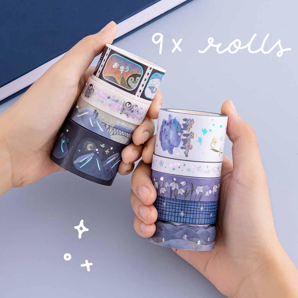 Tsuki ‘Dreams of Snow’ Holographic Washi Tape Set ☾ - Image 2