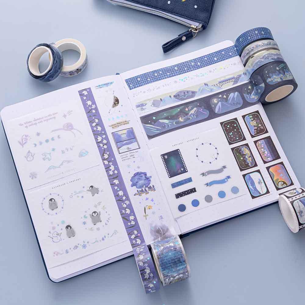 Tsuki ‘Dreams of Snow’ Holographic Washi Tape Set ☾ - Image 3