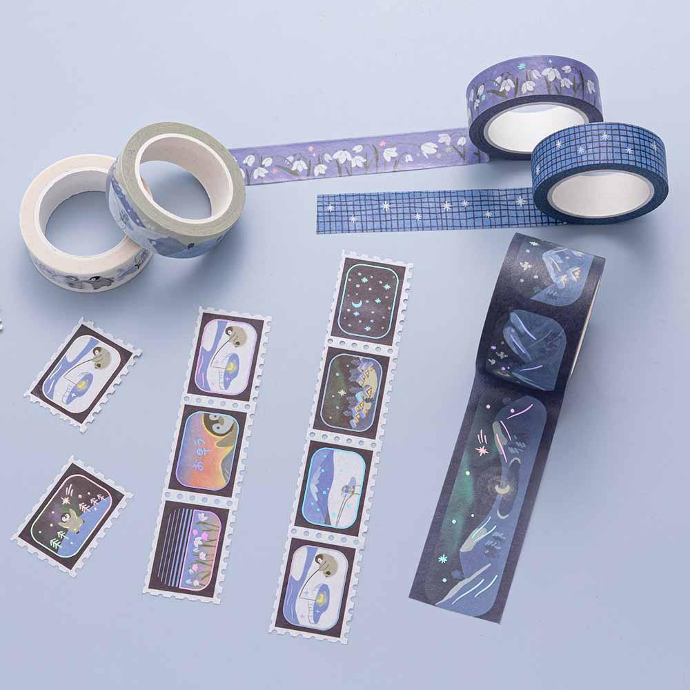 Tsuki ‘Dreams of Snow’ Holographic Washi Tape Set ☾ - Image 9