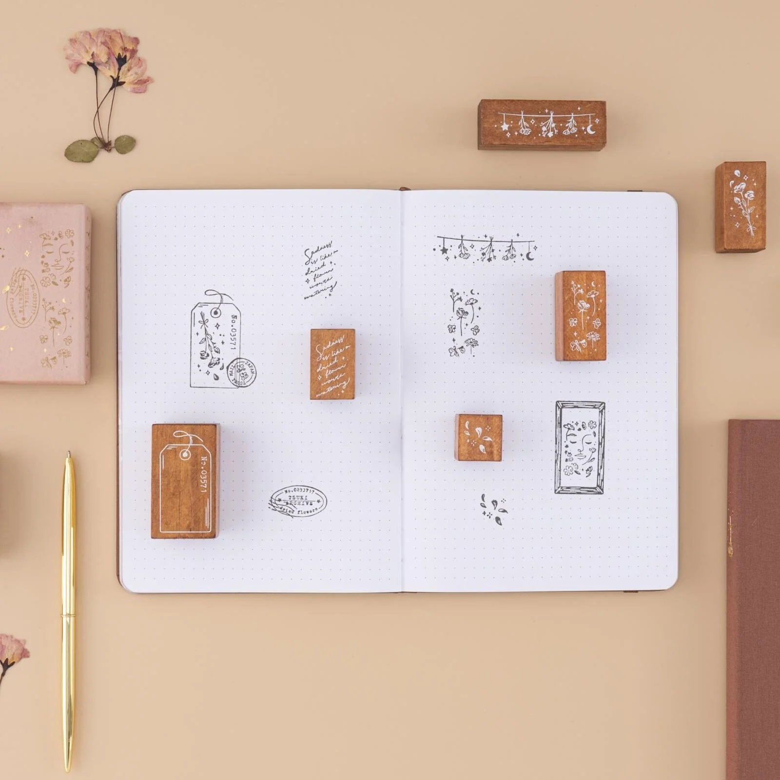 Tsuki ‘Dried Flowers’ Bullet Journal Stamp Set ☾ - Image 10