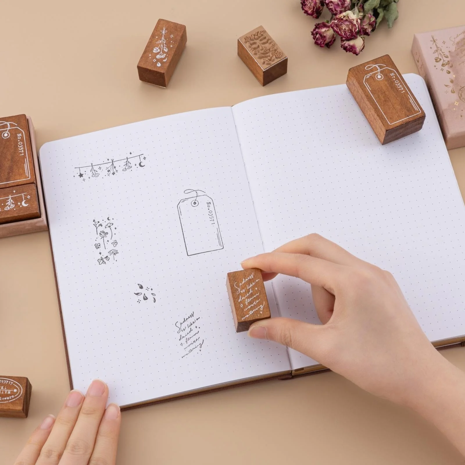 Tsuki ‘Dried Flowers’ Bullet Journal Stamp Set ☾ - Image 7