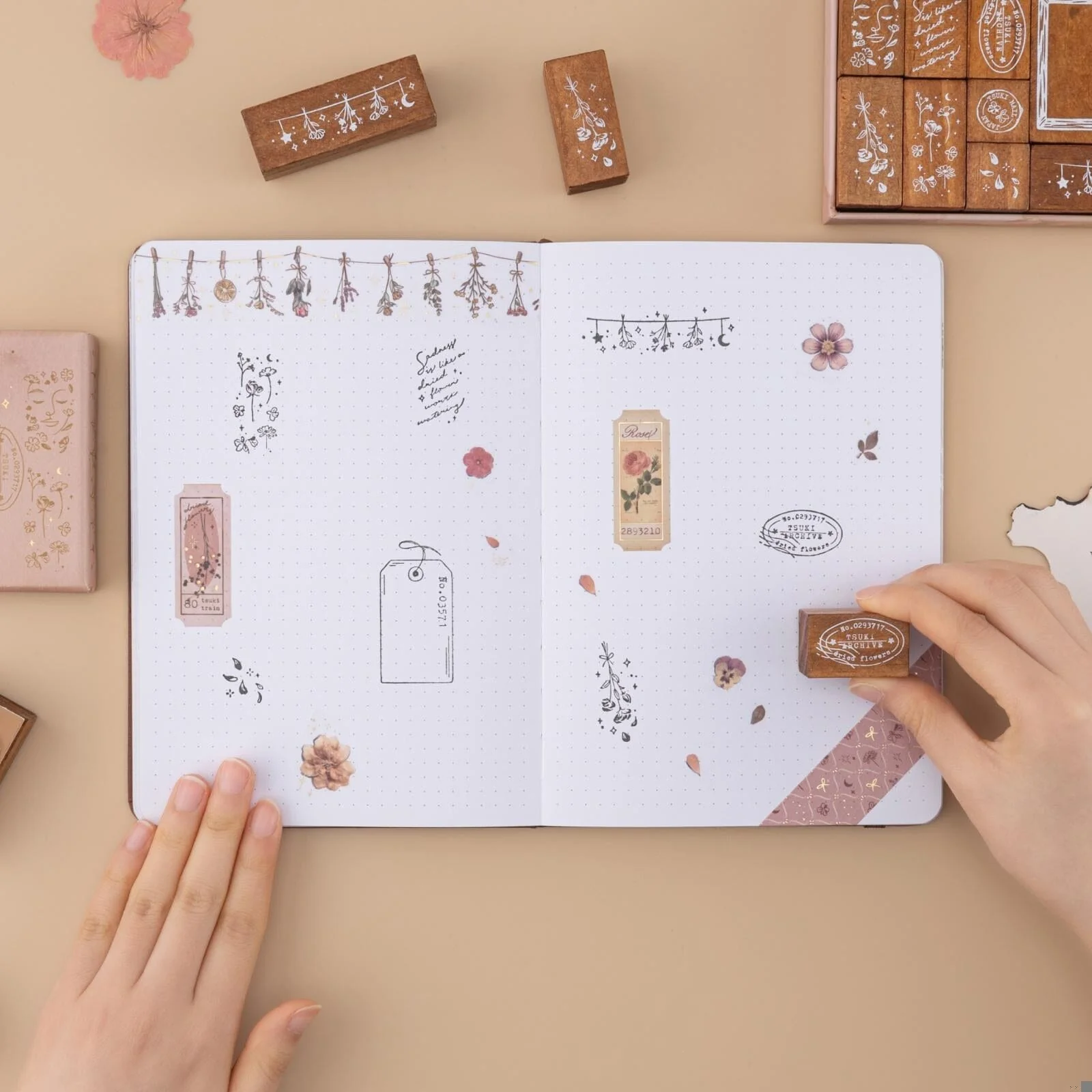 Tsuki ‘Dried Flowers’ Bullet Journal Stamp Set ☾ - Image 9