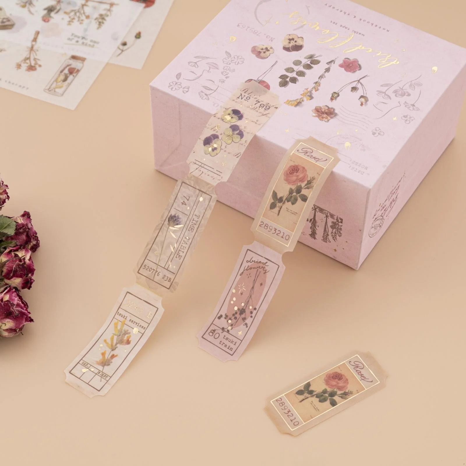 Tsuki ‘Dried Flowers’ Washi Tape Set ☾ - Image 12
