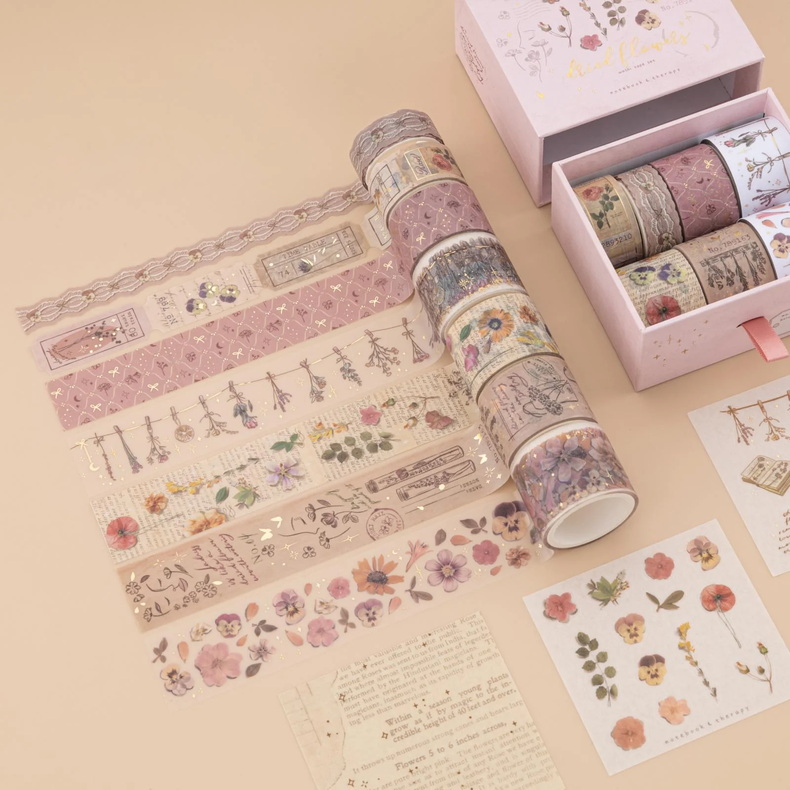 Tsuki ‘Dried Flowers’ Washi Tape Set ☾ - Image 5