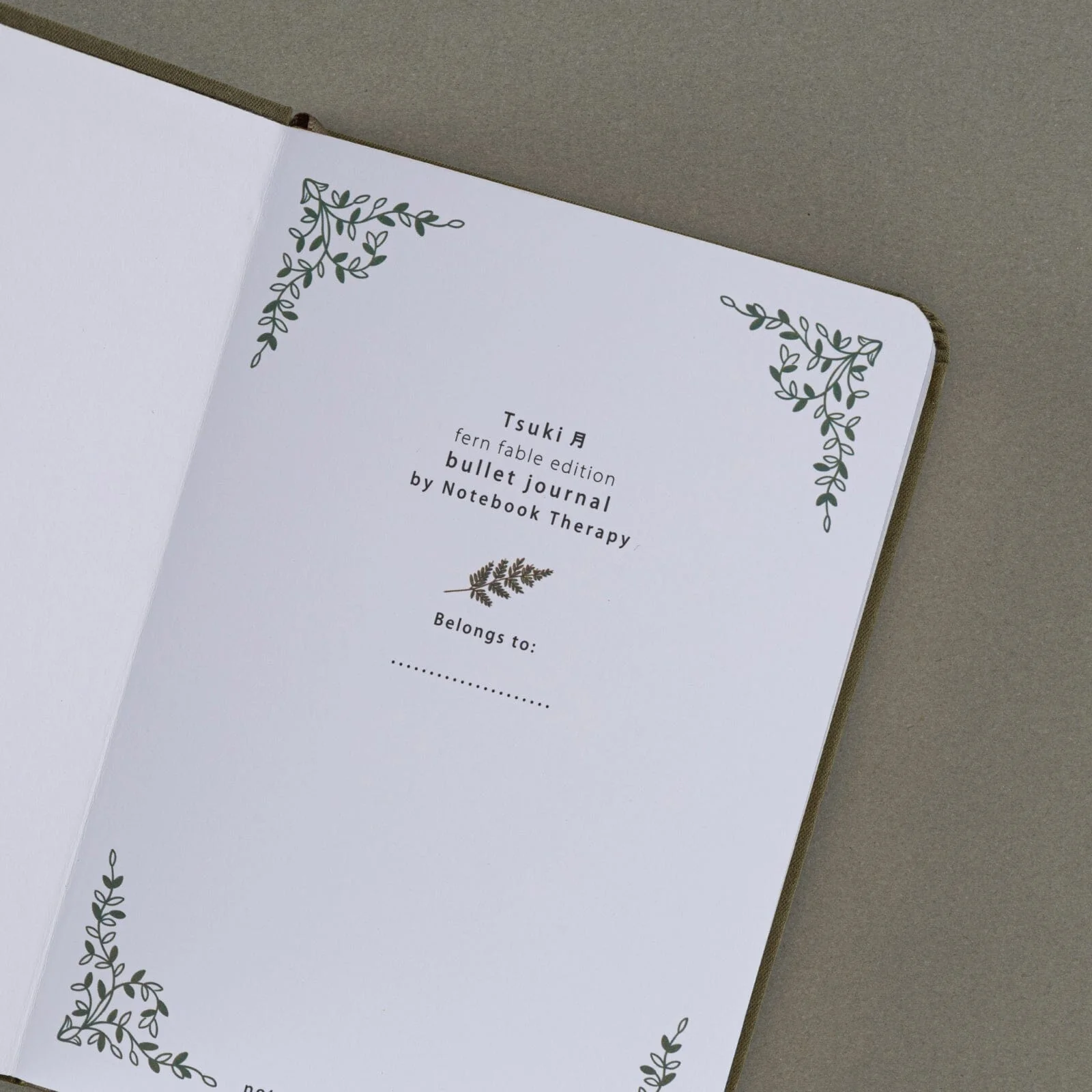 Tsuki ‘Fern Fable’ A6 Luxury Travel Notebook ☾ - Image 5