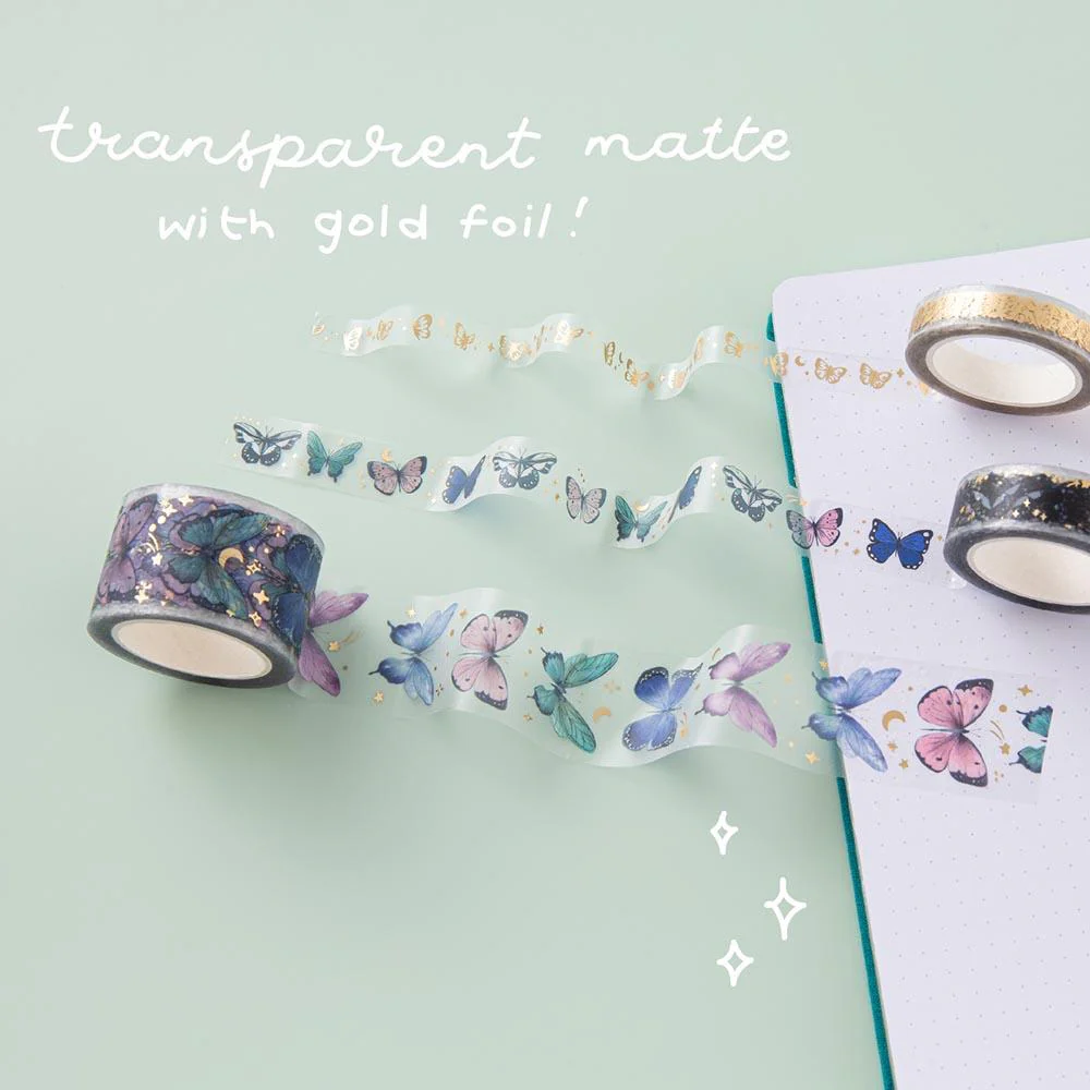 Tsuki ‘Flutter + Dream’ Washi Tape Set by Notebook Therapy x Pelinkan ☾ - Image 11