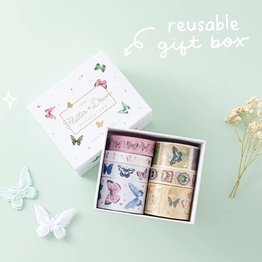 Tsuki ‘Flutter + Dream’ Washi Tape Set by Notebook Therapy x Pelinkan ☾ - Image 16