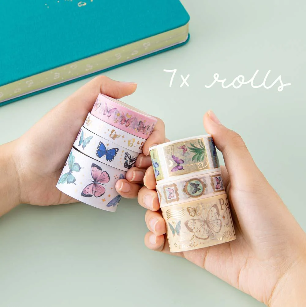 Tsuki ‘Flutter + Dream’ Washi Tape Set by Notebook Therapy x Pelinkan ☾ - Image 3