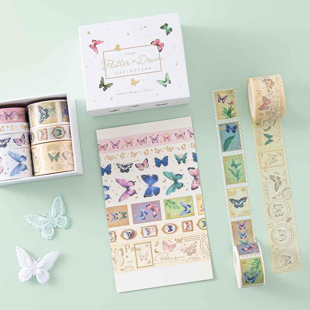 Tsuki ‘Flutter + Dream’ Washi Tape Set by Notebook Therapy x Pelinkan ☾ - Image 7