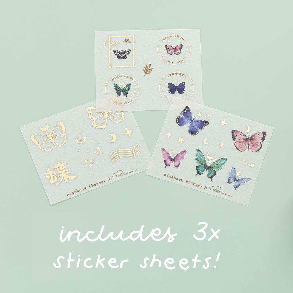 Tsuki ‘Flutter + Dream’ Washi Tape Set by Notebook Therapy x Pelinkan ☾ - Image 8