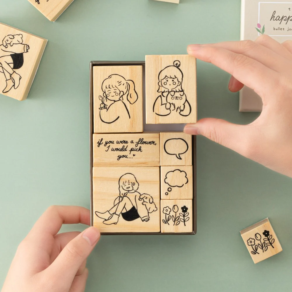 Tsuki ‘Happy Day’ Bullet Journal Stamp Set by Notebook Therapy x Peppoko ☾ - Image 4