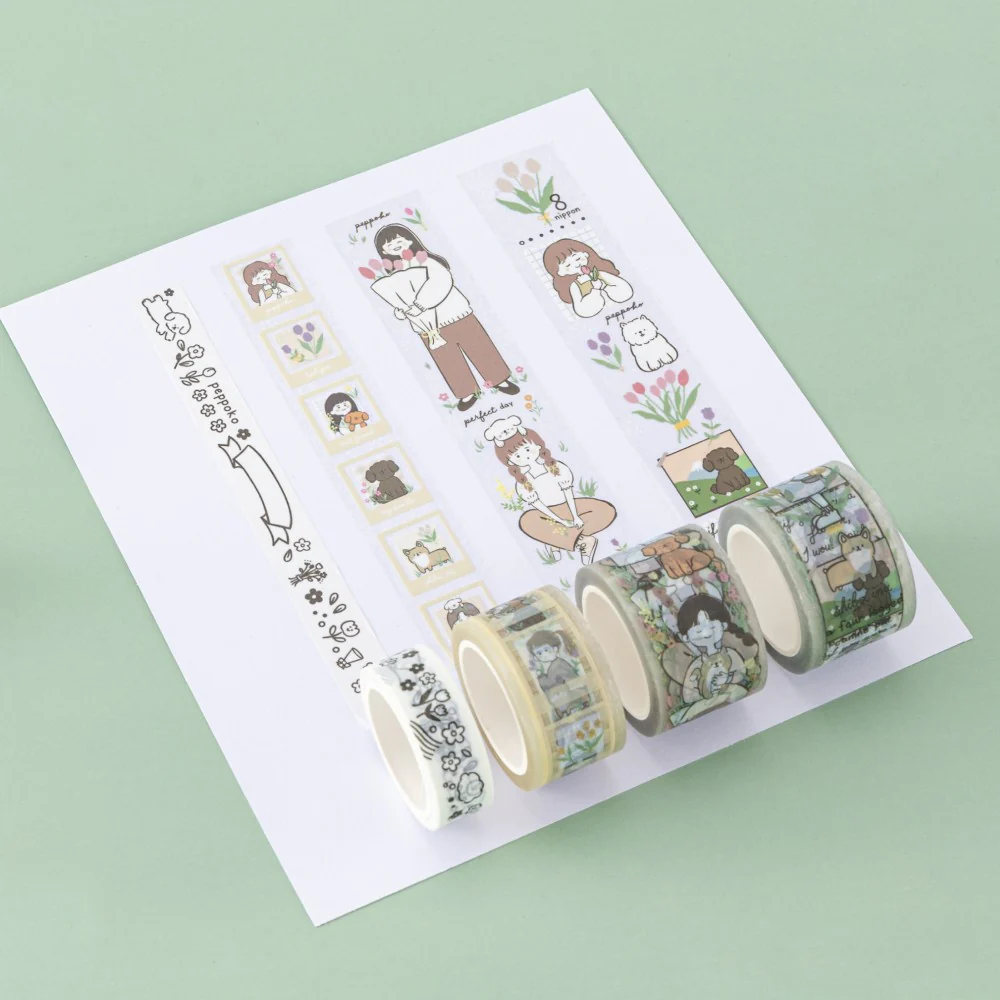 Tsuki ‘Happy Day’ Washi Tape Set by Notebook Therapy x Peppoko ☾ - Image 14