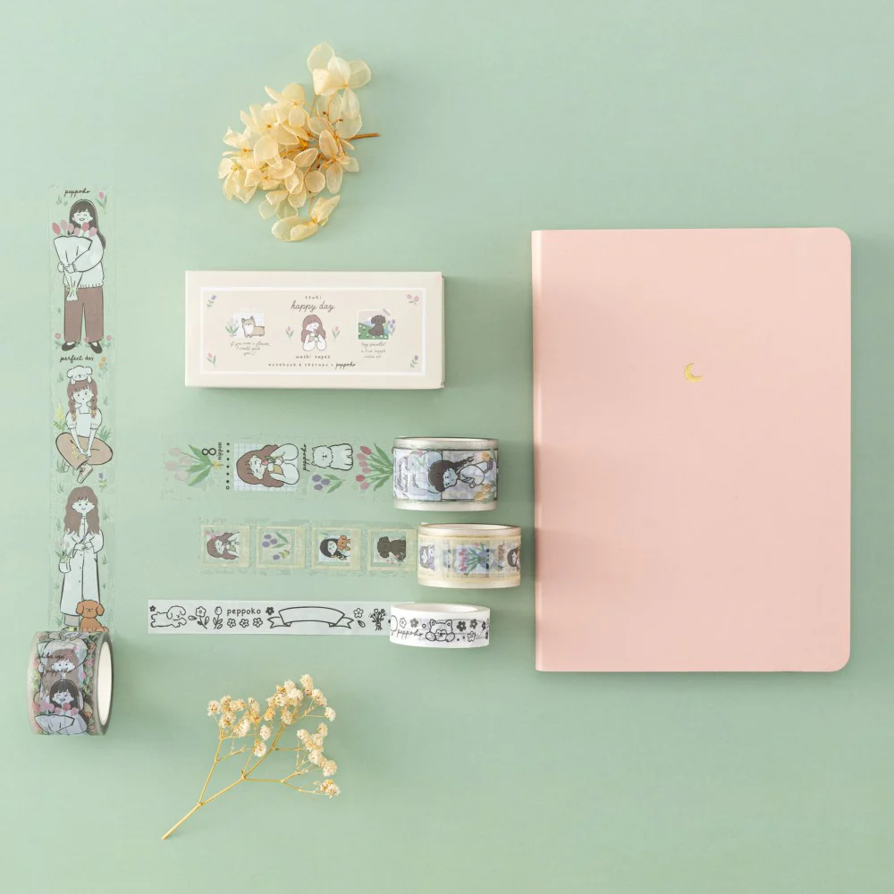 Tsuki ‘Happy Day’ Washi Tape Set by Notebook Therapy x Peppoko ☾ - Image 16