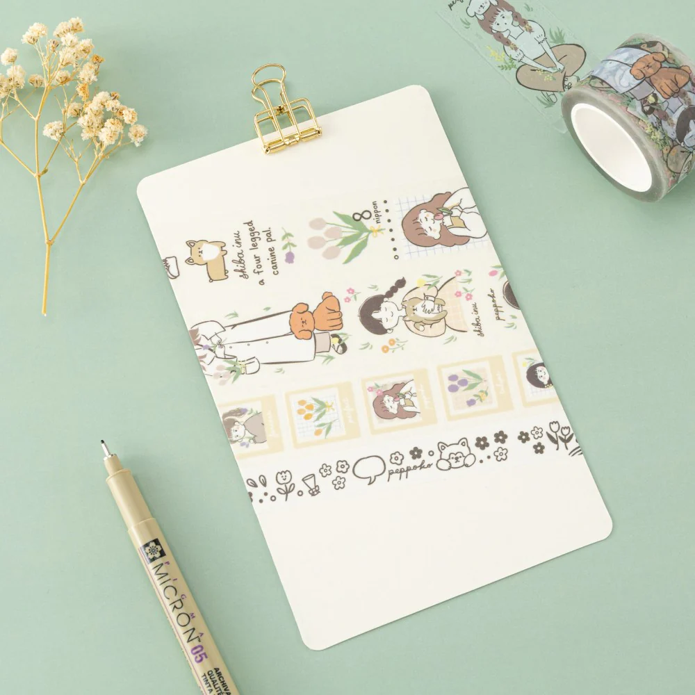 Tsuki ‘Happy Day’ Washi Tape Set by Notebook Therapy x Peppoko ☾ - Image 6