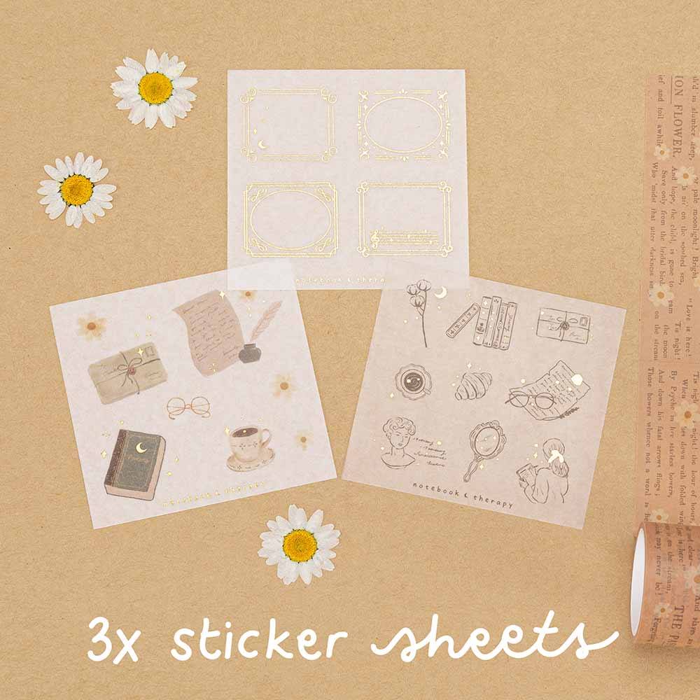 Tsuki ‘Light Academia’ Washi Tape Set ☾ - Image 12