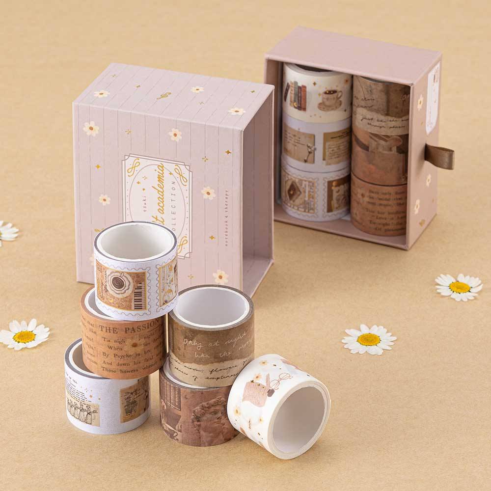Tsuki ‘Light Academia’ Washi Tape Set ☾ - Image 14