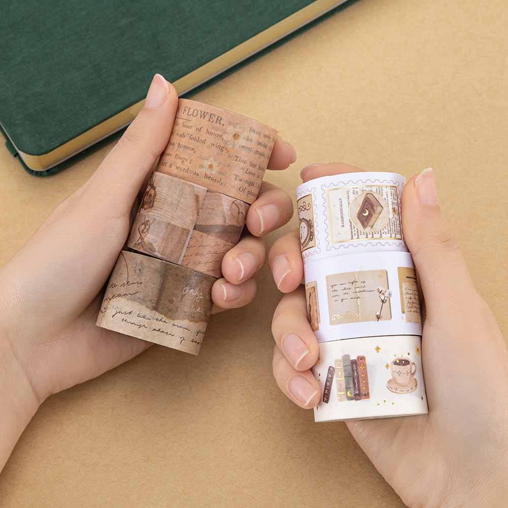 Tsuki ‘Light Academia’ Washi Tape Set ☾ - Image 4