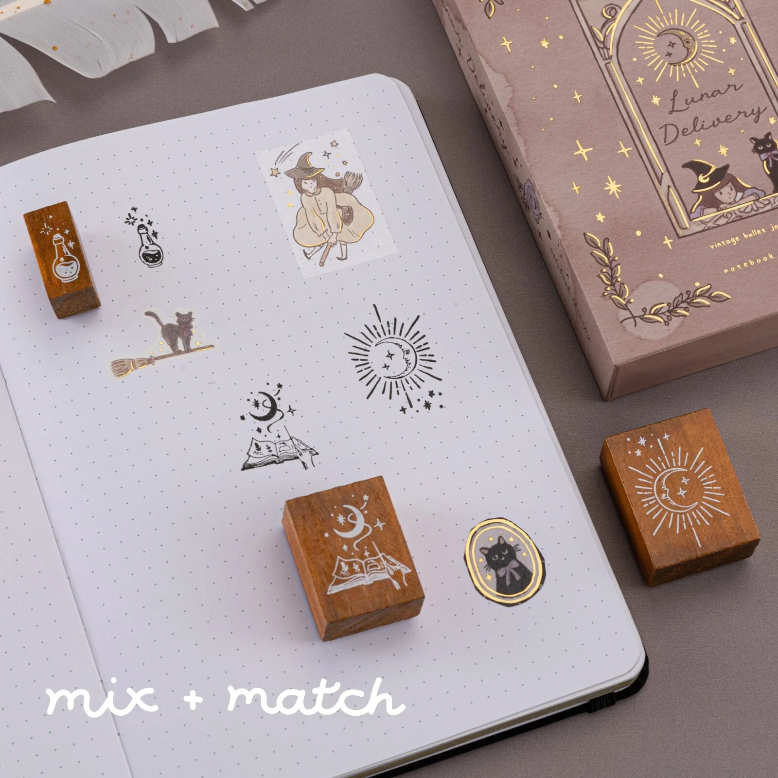 Tsuki ‘Lunar Delivery’ Bullet Journal Stamp Set ☾ - Image 6