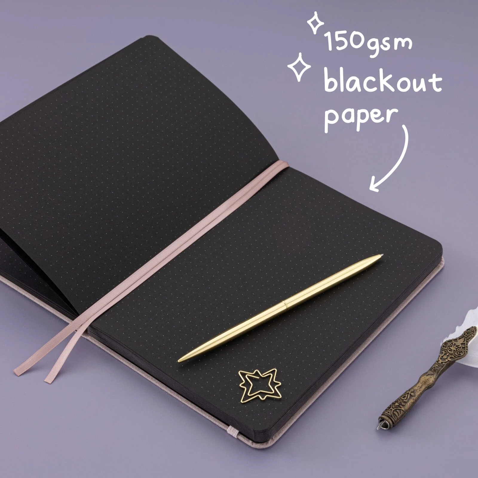Tsuki ‘Lunar Magic’ Limited Edition Black Page Bullet Journal ☾ - Image 10